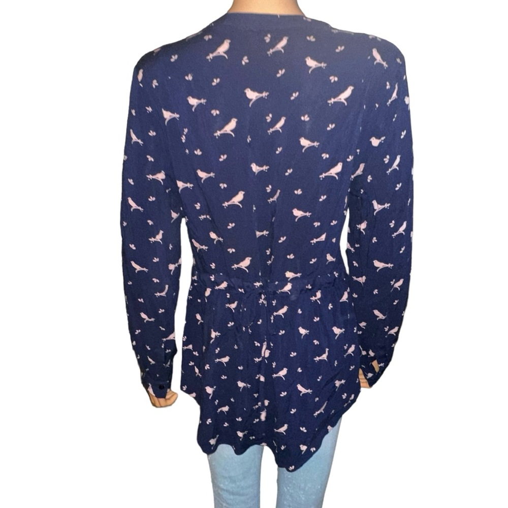 Modcloth Trusty Travel Bird Print Top View 6